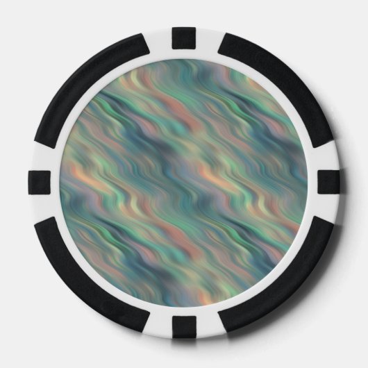 Blue Iris Wavy Texture Poker Chips (Voorkant)