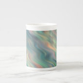 Blue Iris Wavy Texture Porselein Kop (Voorkant)