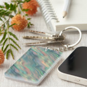 Blue Iris Wavy Texture Sleutelhanger (Voorkant Rechts)