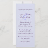 Blue Iris Wedding Invitation Kaart (Achterkant)
