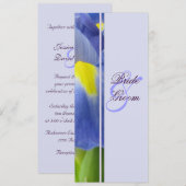 Blue Iris Wedding Invitation Kaart (Voorkant / Achterkant)
