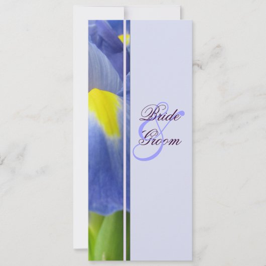 Blue Iris Wedding Invitation Kaart (Voorkant)