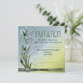 Blue Iris Wedding Kaart (Staand voorkant)