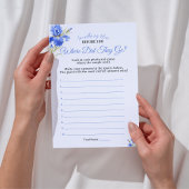 Blue Iris Where Did They Go Bridal Shower Game Kaart