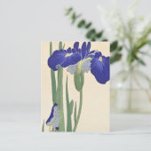 Blue Irise Painting van Ohara Koson Briefkaart (Staand voorkant)