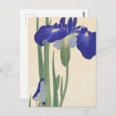 Blue Irise Painting van Ohara Koson Briefkaart (Voorkant / Achterkant)