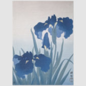  Blue Irises Painting by Ohara Koson Decoupage  Tissuepapier (Voorkant)