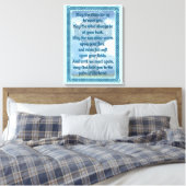 Blue Irish Blessing Canvas Afdruk (Insitu (Slaapkamer))