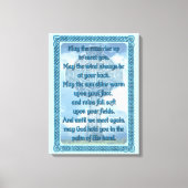 Blue Irish Blessing Canvas Afdruk (Voorkant)