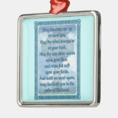 Blue Irish Blessing Metalen Ornament (Links)