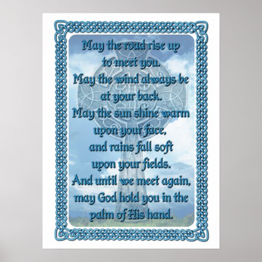 Blue Irish Blessing Poster (Voorkant)