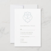 Blue Irish Celtic Swan Love Knot Wedding RSVP Kaar (Voorkant)