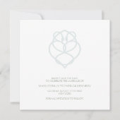 Blue Irish Swan Love Knot Wedding Save the Date (Voorkant)