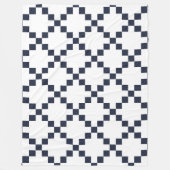 Blue Irish Wedding Chain Quilt Blanket Fleece Deken (Voorkant)
