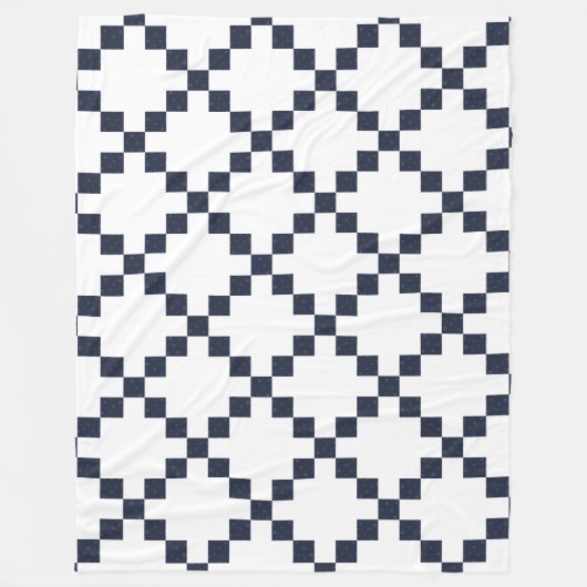 Blue Irish Wedding Chain Quilt Blanket Fleece Deken (Voorkant)