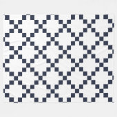 Blue Irish Wedding Chain Quilt Blanket Fleece Deken (Voorkant (Horizontaal))