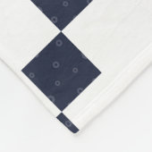 Blue Irish Wedding Chain Quilt Blanket Fleece Deken (Hoek)