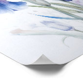 Blue Iriss Flower Art Print Poster (Hoek)