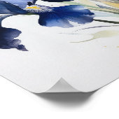 Blue Iriss Flower Art Print Poster (Hoek)