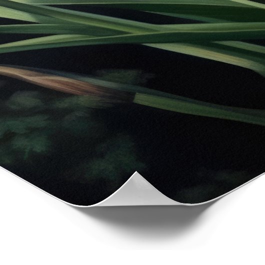 Blue Iriss Flower Art Print Poster (Hoek)