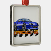 Blue IROC Z Metalen Ornament (Rechts)