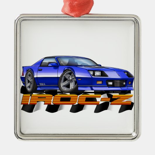 Blue IROC Z Metalen Ornament (Voorkant)