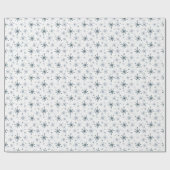 Blue-ish Gray Snowflake Tissue Paper Cadeaupapier (Vlak)