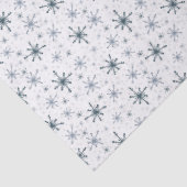 Blue-ish Gray Snowflake Tissue Paper Tissuepapier (Detail)
