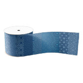 Blue Islam Islamic Arabic Pattern Collage Grosgrain Lint (Spoel)
