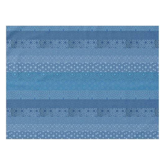 Blue Islam Islamic Arabic Pattern Collage Tafelkleed (Voorkant (Horizontaal))