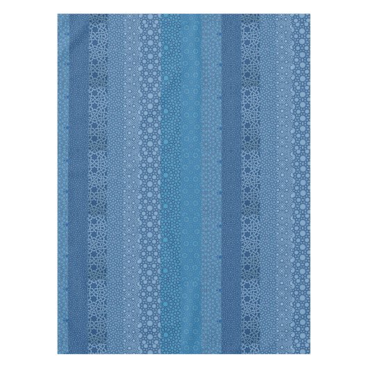 Blue Islam Islamic Arabic Pattern Collage Tafelkleed (Voorkant)