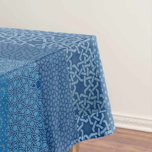Blue Islam Islamic Arabic Pattern Collage Tafelkleed (Voorbeeld)