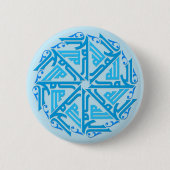 Blue Islamic Decoration Button (Voorkant)