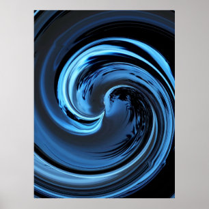 Blue Island Wave Poster