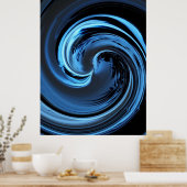 Blue Island Wave Poster (Keuken)