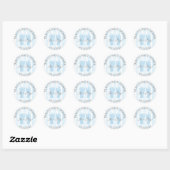 Blue It a Boy Footprints Baby shower Stickers (Vel)