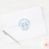 Blue It a Boy Footprints Baby shower Stickers (Envelop)