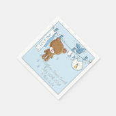 Blue It's a Boy Baby shower Party Napkins Servetten (Hoek)