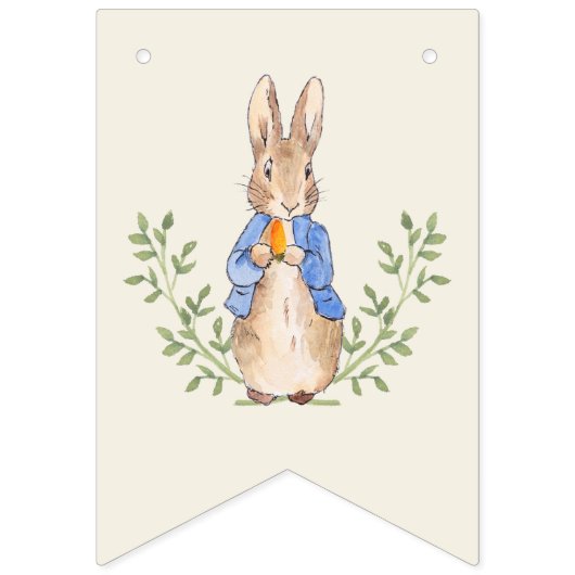 Blue It's A Boy Baby shower Peter Rabbit Vlaggetjes (Tweede vlag)