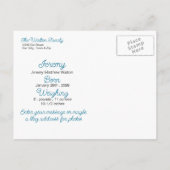 Blue It's a Boy New Baby Arrival Announcement Aankondigingskaart (Achterkant)