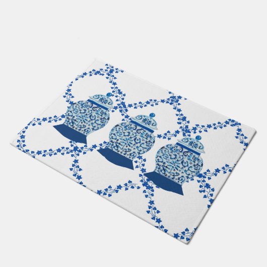 Blue Ivy Ginger Jar Jars Sierkussen Deurmat (Schuin)