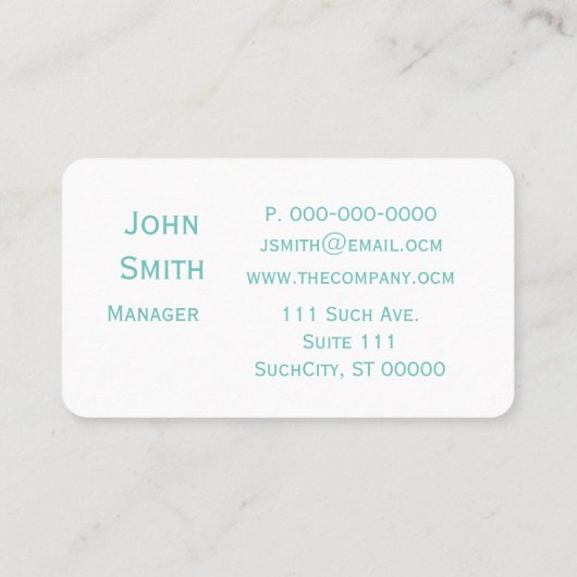 Blue Ivy Pattern-Visitekaartje Visitekaartje (Achterkant)