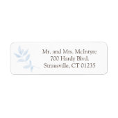 Blue Ivy Sprig Return Address Labels (Voorkant)