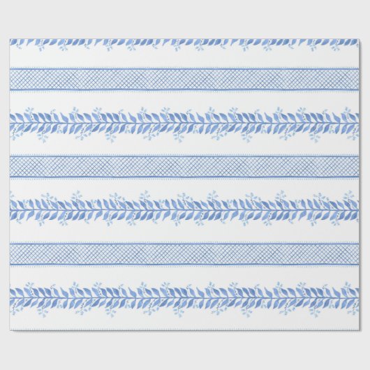 Blue Ivylines Cadeaupapier (Vlak)