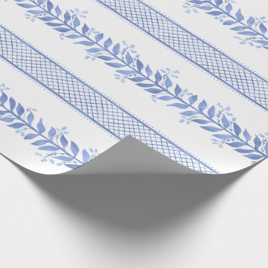 Blue Ivylines Cadeaupapier (Hoek)