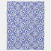 Blue Iznik Tile Blanket Fleece Deken (Voorkant)