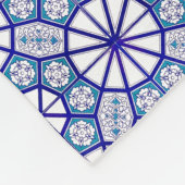 Blue Iznik Tile Blanket Fleece Deken (Hoek)