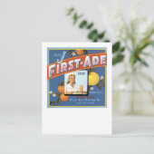 Blue J First-Ade Brand Sinaasappels Briefkaart (Staand voorkant)