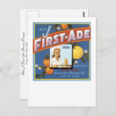 Blue J First-Ade Brand Sinaasappels Briefkaart (Voorkant / Achterkant)