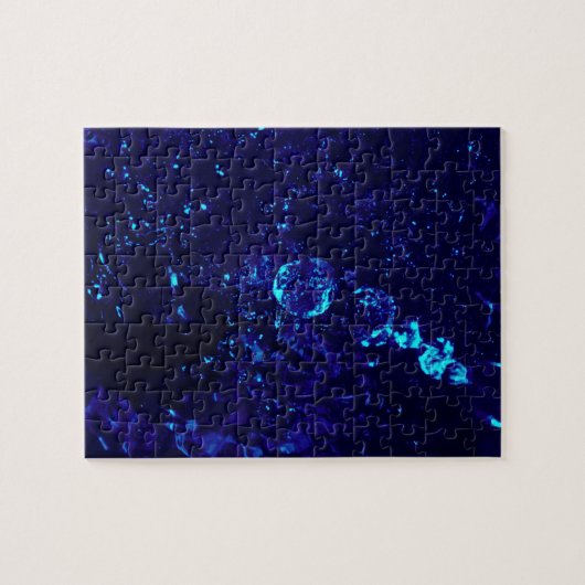 Blue Jacuzzi Bubbles Jigzaag Puzzle Legpuzzel (Horizontaal)